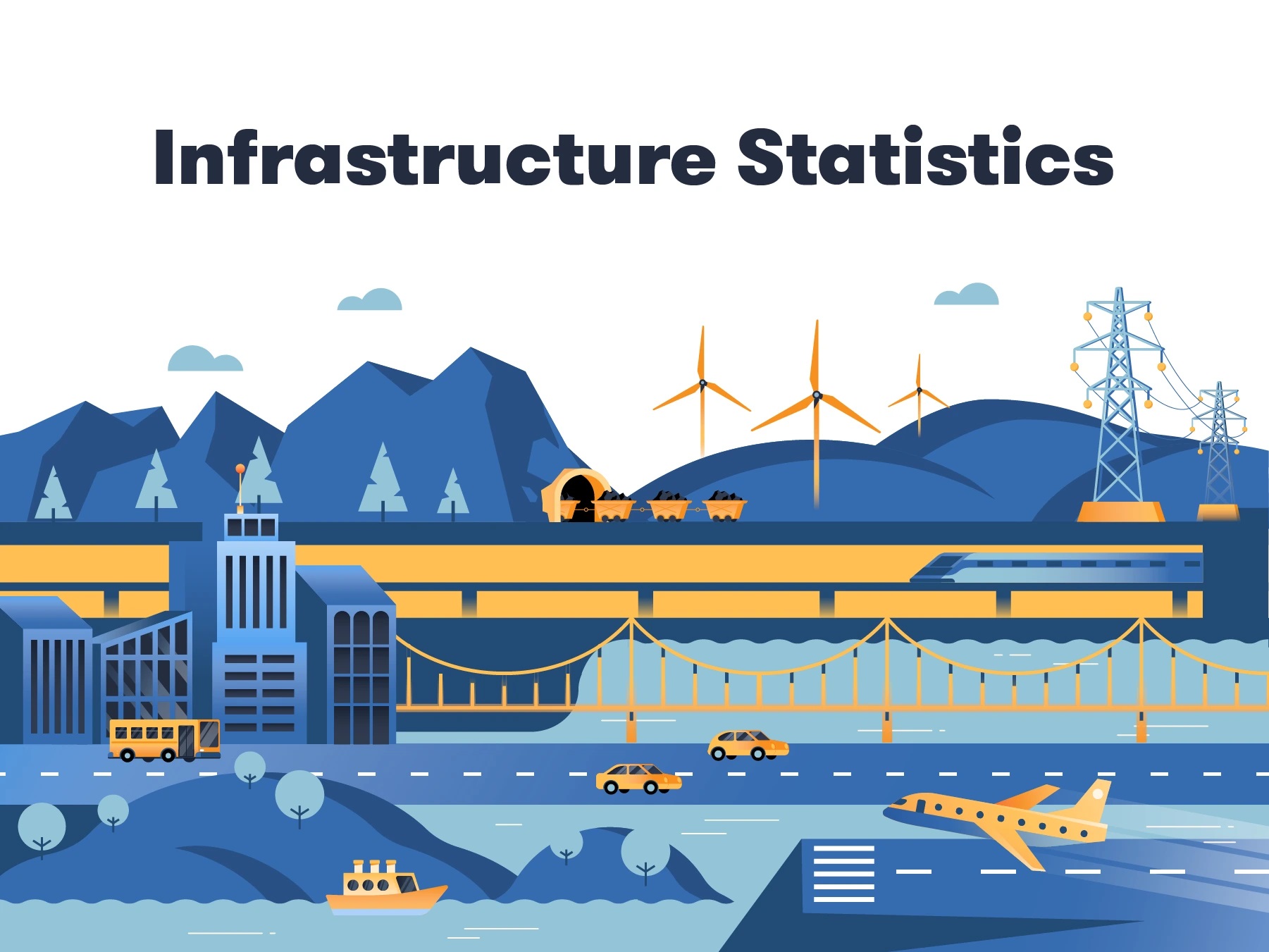 Infrastructure statistics illustration