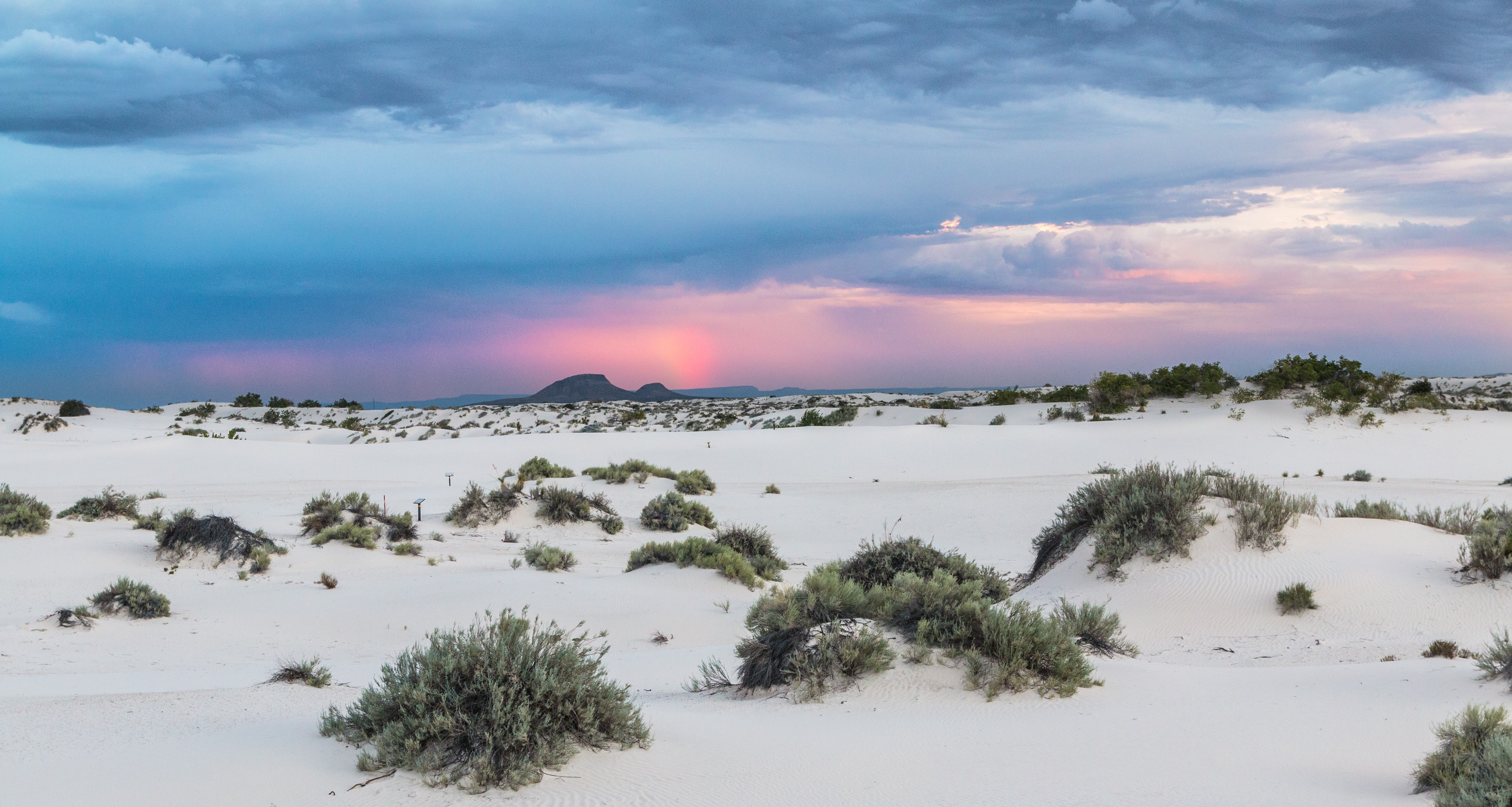 White Sands dunes at sunset