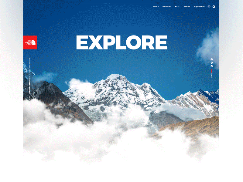 The North Face Explore hero reference