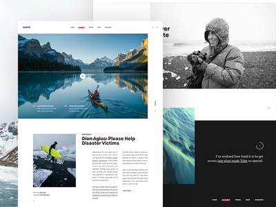 Split-layout travel site reference