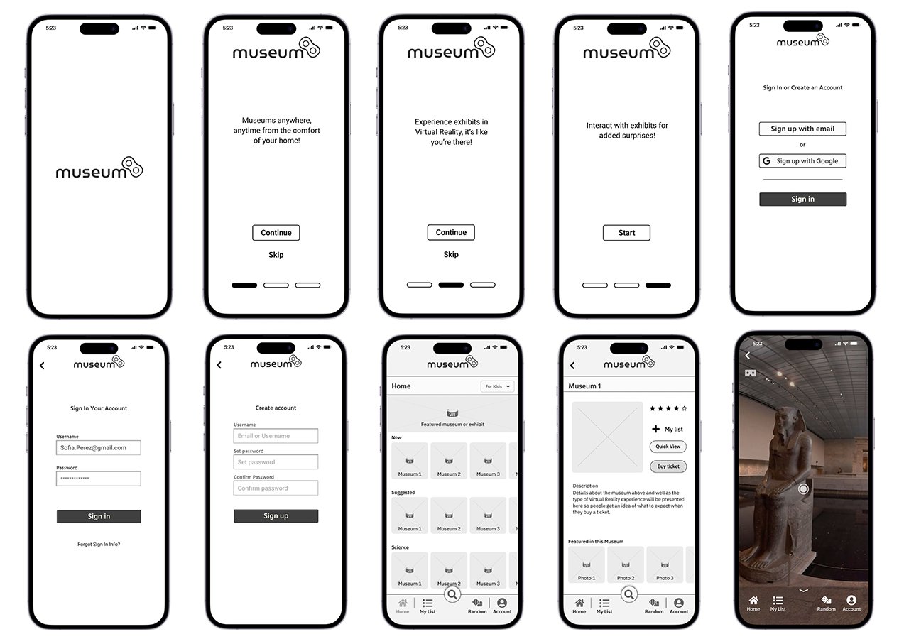 LoFi Wireframes